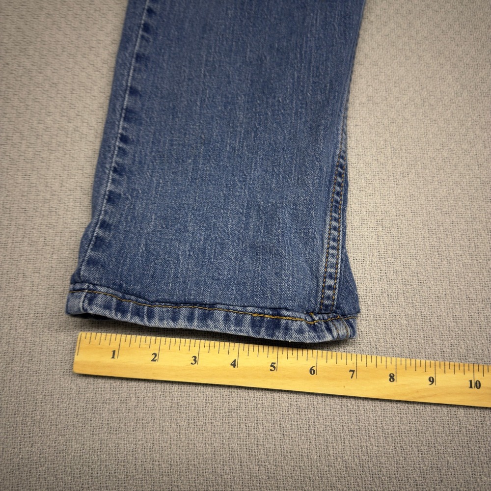 Levis 505 Jeans Mens 34x29 (Fits 34x24)‎ Blue Denim Regular Fit Hemmed Grunge - Picture 11 of 12
